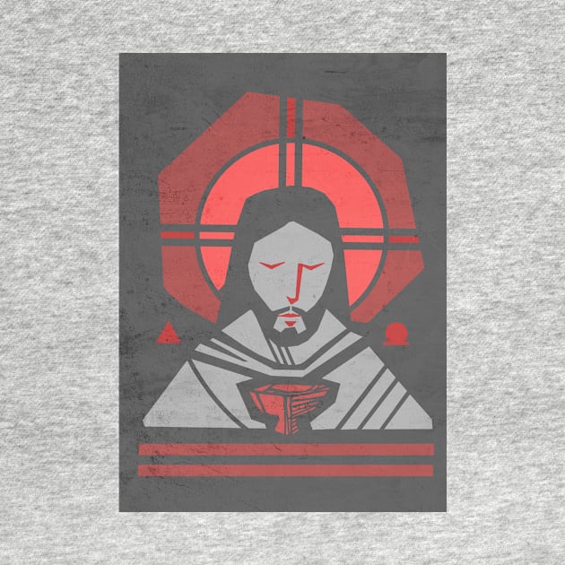 Jesus Christ Face and Eucharist symbol by bernardojbp